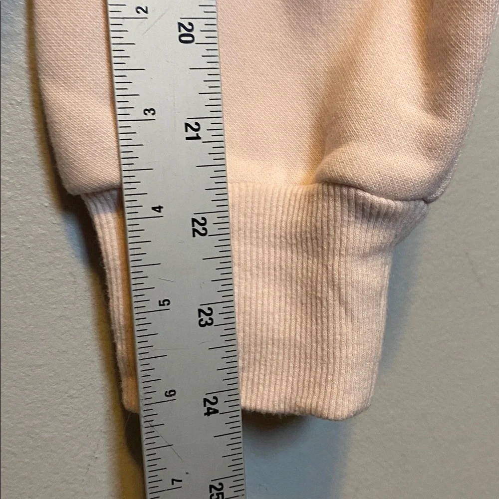 Skims Shrunken Hoodie NWT Small Barely Pink Cropped Cotton Fleece Pullover - Picture 13 of 13